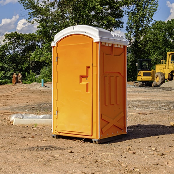 how often are the porta potties cleaned and serviced during a rental period in Gridley KS